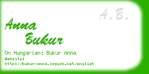 anna bukur business card